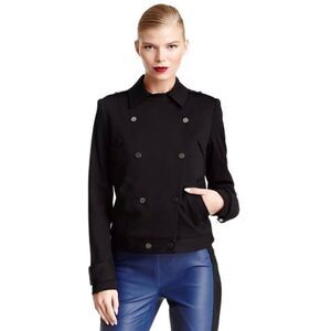 Robert Rodriguez Double Breasted Military Jacket in Black Size 6